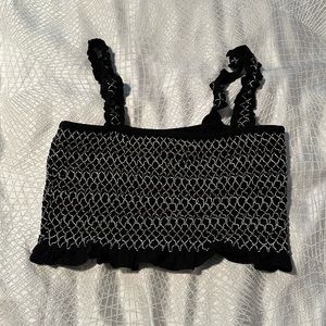 Cotton On Black Crop Tank Top